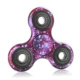 NOING Tri Fidget Hand Spinner Camouflage Multi-Color Double Side Printed, EDC Focus Toy For Kids & Adults (Night Stars)