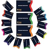 RFID Blocking Sleeves, Set with Color Coding. Identity Theft Prevention RFID Credit Card Holders by Boxiki Travel (Set of 12 Credit Card Protector Sleeves + 3 Passport Holders) (Navy Blue)
