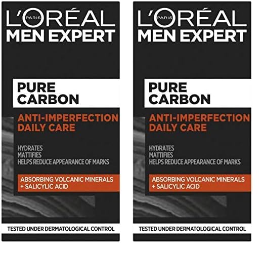 L'Oreal Men Expert Pure Carbon Salicylic Acid Anti-Spot Exfoliating Daily Face Cream, 50 ml (Pack of 2) — image 1