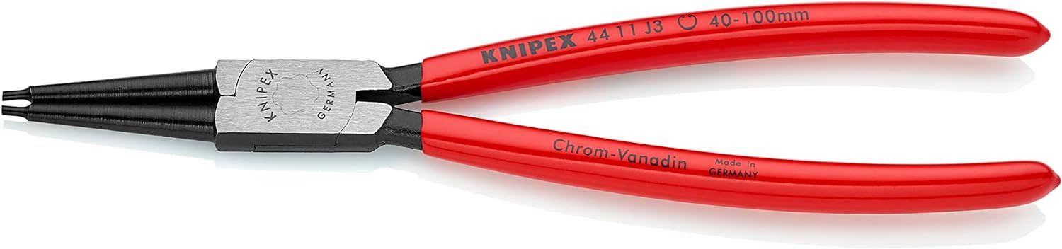 KNIPEX Circlip Pliers for Internal Circlips in Bore Holes with Plastic Coating 225 mm, 44 11 J3