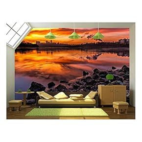 a Horizontal Image of Kansas City, Missouri - Removable Wall Mural | Self-Adhesive Large Wallpaper - 66x96 inches