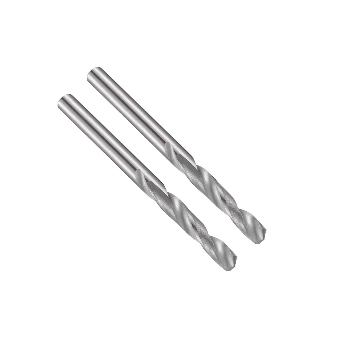 sourcing map 2.85mm Solid Carbide Drill Bits Straight Shank Short Twist Drill Bit for Stainless Steel Alloy Hard Steel, Hardened to 50 HRC, 2 Pcs