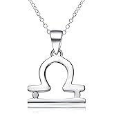 Saalort 925 Sterling Silver Zodiac Sign Necklace Horoscope Constellation Astrology Charm Pendant
