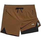 maamgic Men's Athletic Running Shorts with Liner Ultra Lightweight Workout Shorts 5"/ 7"