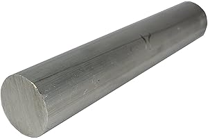 STONER METALS 2" Aluminum Round Rod 6061 BAR 10 inch Long +.07"/-0 Solid T6511 Extruded Stock Not Sanded or Polished.
