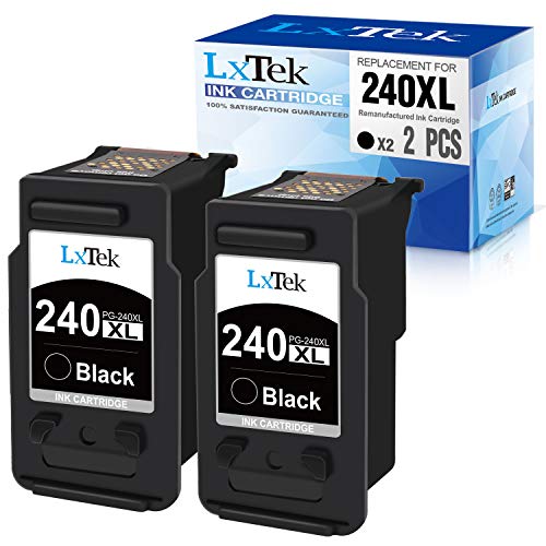 LxTek Remanufactured Ink Cartridge Replacement for Canon 240XL PG-240XL PG240XL PG-240 PG240 240XL 240 XL to use with PIXMA MG3620 TS5120 MX472 MG3220 MG2120 MX512 MX532 MG3520 MG3222 (Black, 2 Pack)