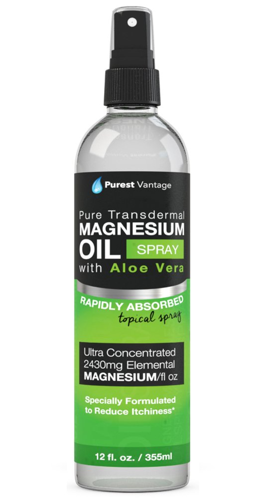 Amazon.com: Pure Magnesium Oil Spray with Organic Aloe Vera -Safe ...