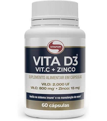 Vita セット...♪*ﾟ Kit 3 Vita D3 + C + Zinco Vitafor 60 Cápsulas | Amazon.com.br