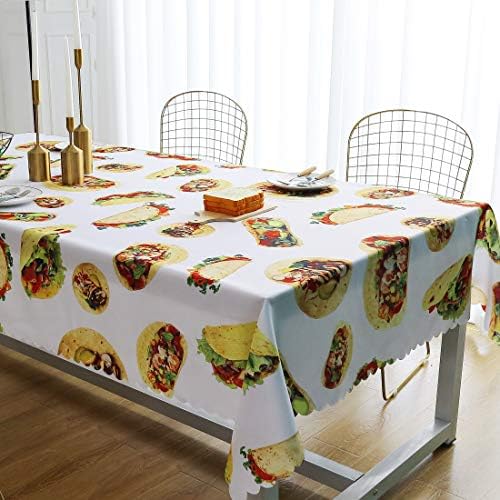 iLiveX Table Cloth - Original Design Art Print Tablecloth - Machine Washable Spillproof Rectangle Table Cover - Indoor Outdoor Party Picnic Patio Spring Summer Decoration - 60"x102" (Morandi)