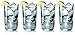 Drinique ELT-TA-CLR-4 Elite Tall Unbreakable Tritan Highball Glasses, 14 oz (Set of 4), Clear