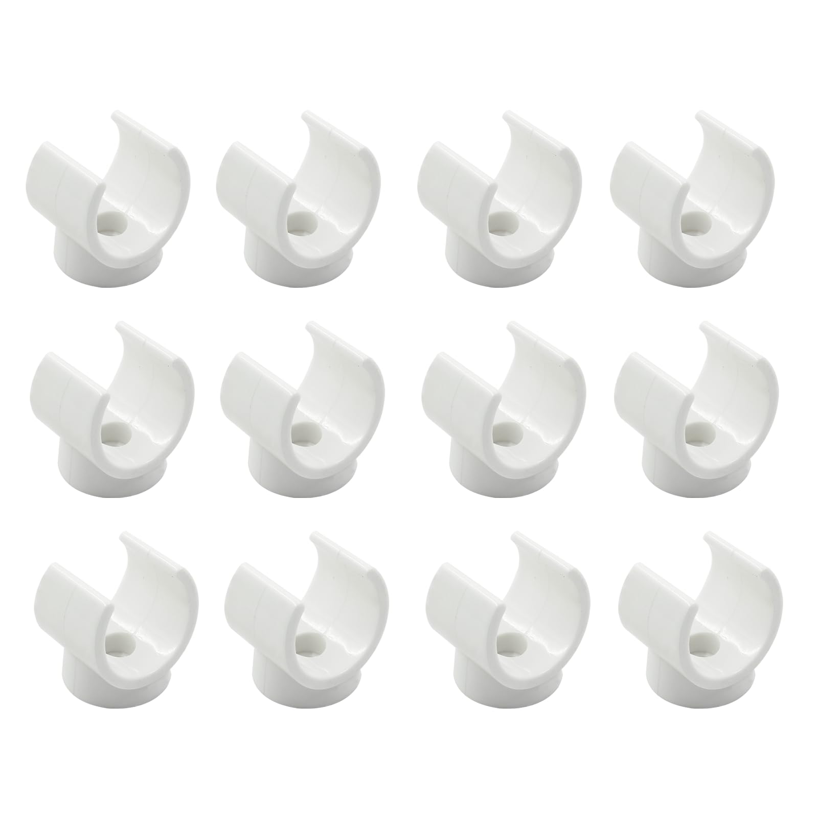 Photo 1 of Litoexpe 1 Inch Plastic PEX Pipe Support Hangers - 25mm PVC Pipe Holder, White Clips, 12pcs Tubing Clamp Tool