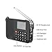 LCJ Portable Digital Solar and Battery Powered Emergency FM Radio Receiver with LED Flashlight