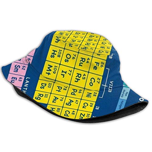 Fun Time Table of Elements Mehrfarbiger Fischerhut Unisex Sonnenhut Anglerhut verstaubar Trave Cap Fashion Outdoor Hut – Bild 3