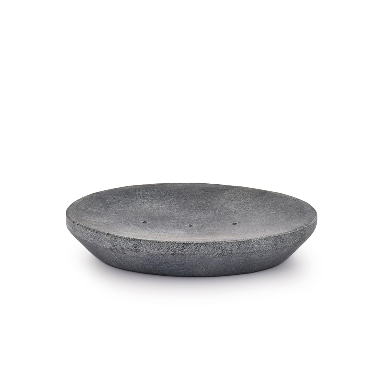 Indus Lifespace Handmade Indian Stone Soap Dish - Grey Soapdish - Bathroom Accessories for Sink, Tub or Shower - 12.7cm x 10.16cm