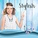 SmitCo LLC Kids Jewelry - For Little Girls and Toddlers - Blue Stretch Necklace and Bracelet Set - Great Costume Jewelry and Accessories Sets For Children To Play Pretend and Dress Up by