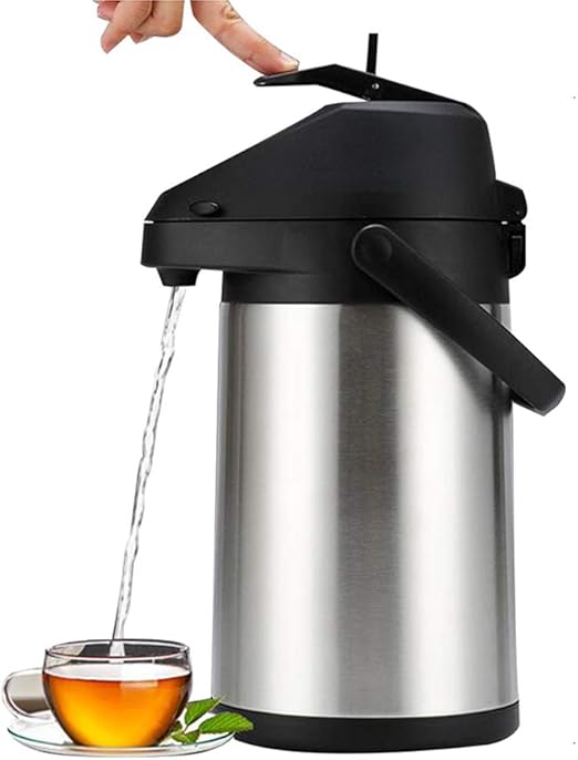 pump action airpot tea coffee flask