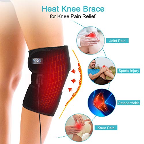 Heating Knee Brace Wrap, Knee Warmer Heated Knee Wrap Heating Pad Heat Therapy for Knee Injury