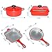 10 Piece Pots and Pans Kitchen Cookware Toy Playset for Kids with Cooking Utensils Set