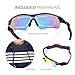 multifun Polarized U.V Protection Sports Glasses, Cycling Wrap Sunglasses with 5 Interchangeable Lenses Unbreakable for Riding, Driving, Fishing, Running, Golf and All Outdoor Activities