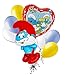 8 pc Cartoon Papa Smurf Family Balloon Bouquet Happy Birthday Party Decoration
