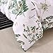 YMY Lightweight Microfiber Bedding Duvet Cover Set, Floral Printing Pattern (Green, Queen)