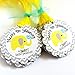 Thanks for Showering Yellow Gray Elephant Favor Tags for Baby Shower Party Celebration by Adore By Nat - Set of 12