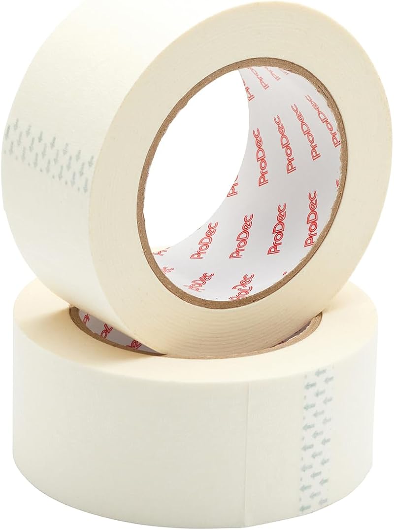 ProDec Twin Pack 2" x 50m Multi Surface Masking Tape for Painting Sharp Paint