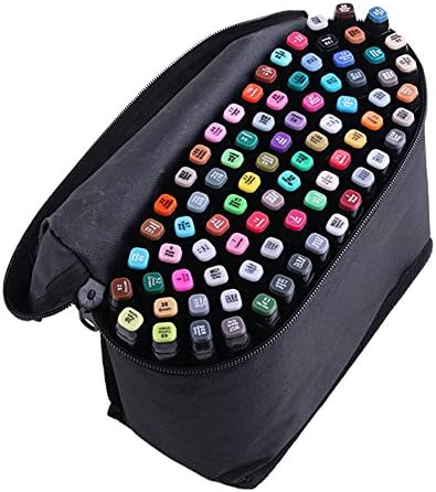 80 Color Twin Tip Marker Pen Broad Touch Five Graphic Markers Sketch Plastic 2 colors