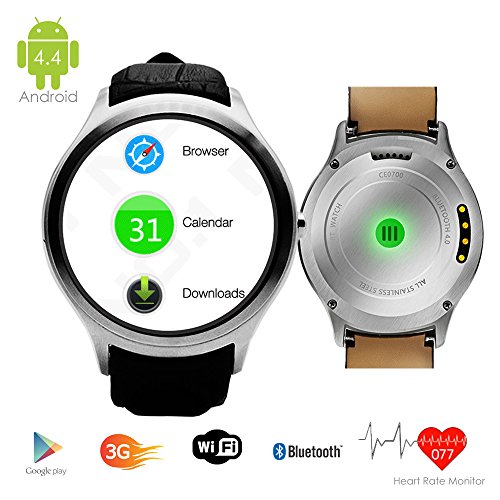 Indigi 3g smart watch cell phone android 4.4 wifi gps g…