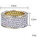 JINAO 18K Gold 11mm Eternity Wedding Engagement Band MICROPAVE CZ Iced Out Mens Ring