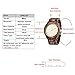 MUJUZE Mens Wooden Watches,BIOSTON Wood Wrist Watch Natural Handmade Ebony and Zebra,Gold Luxury Design Men Wooden Watch Best Gift for Dad or Friends