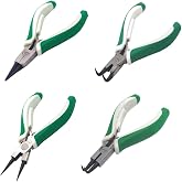 4 Pcs Mini Snap Ring Pliers Set Heavy Duty External/Internal Circlip Pliers with Straight/Bent Jaw for Ring Remover Retaining