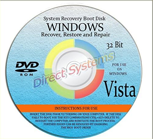 BOOT DISK for RESTORE &amp; RECOVERY for WINDOWS VISTA 32 bit