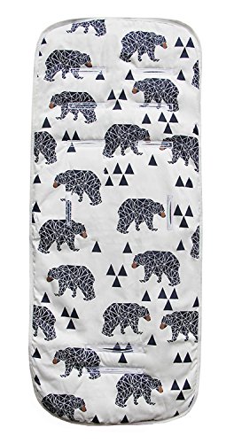 Reversible baby seat liner for stroller car seat cushio…