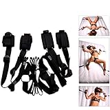 Bed Restraints Bondage Fetish Kit, Hand Ankle Restraints Harness for Sex, Wrist Ankle Cuffs with Adjustable Straps