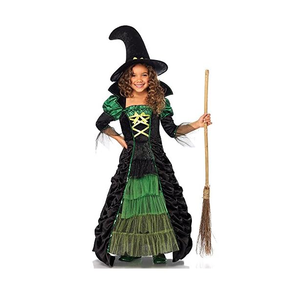 Leg Avenue Girl's 2 Pc Storybook Witch Costume with Dress, Hat - Image 3