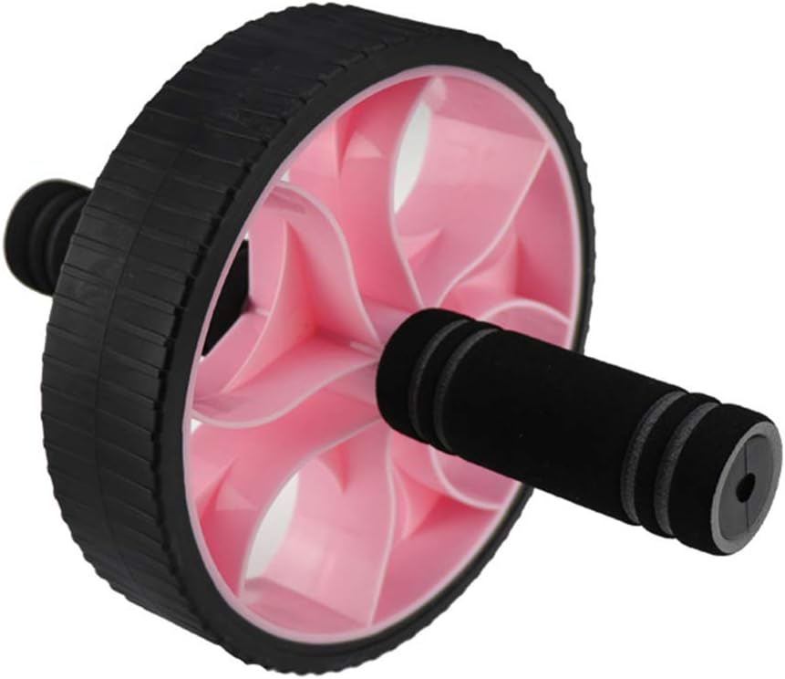 Ab Exercise Roller, Abdominal Trainer Body Building Wheel with Dual Handle, Strength Training Whole Body Fitness Abdominal Roller, Mute Rolling