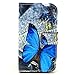 Galaxy Core Prime Case,JanCalm [Kickstand] Pattern PU Leather Wallet [Card/Cash Slots] Flip Cover for Samsung Galaxy Core Prime G360 / Prevail LTEIncluding-ONE Crystal Pen(Lovely Butterfly)