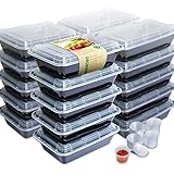 Enther [20 Pack] Single 1 Compartment Meal Prep