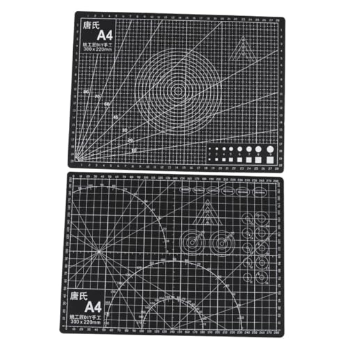 Uonlytech 2 Pcs Double-Sided Self-Healing Cutting Mat for Crafts and DIY Projects Non-Slip A4 Cutting Board for Students Scrapbooking and Art Projects