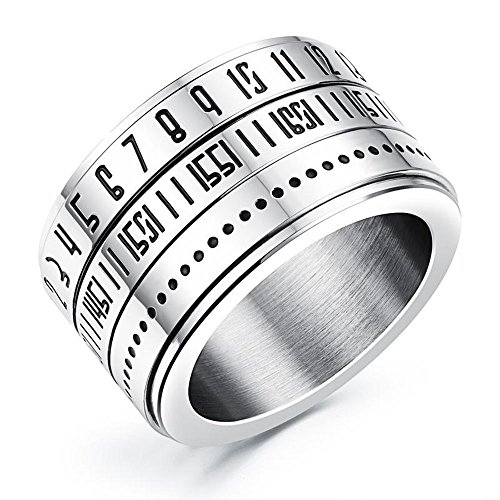 Jajafook men fashion vintage 316l stainless steel spinn…
