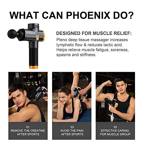 Massage Gun, Hand Held Deep Tissue Muscle Massager, Cordless Percussion Massager, Professional Personal Massage Device, Percussion Massage Device Featuring Quiet Glide Technology, [Upgrade] - Thumbnail 4