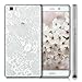 kwmobile TPU Case Compatible with Huawei P8 Lite (2015) - Case TPU Phone Cover - Sea of Flowers White/Transparent
