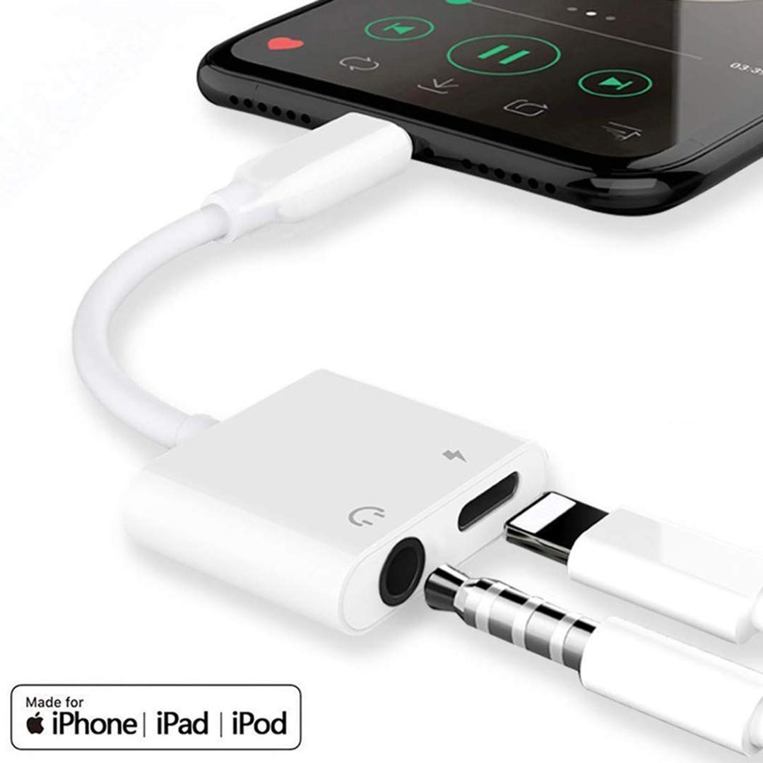 Lightnįng to 3.5 mm Headphone Jack Adapter for iPhone Dongle for iPhone
