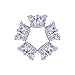 NBEADS 10 Pcs Cubic Zirconia Pave Crown Beads, King Crown Bracelet Connector Spacer Charms Large Hole Loose Beads for Bracelet Necklace DIY Craft Making
