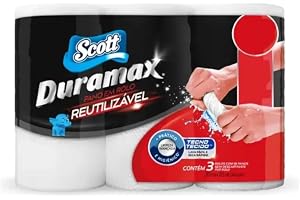 Scott Duramax Pano Reutilizável em Rolo, Branco, 174 Folhas (3 Unidades de 58 Folhas)