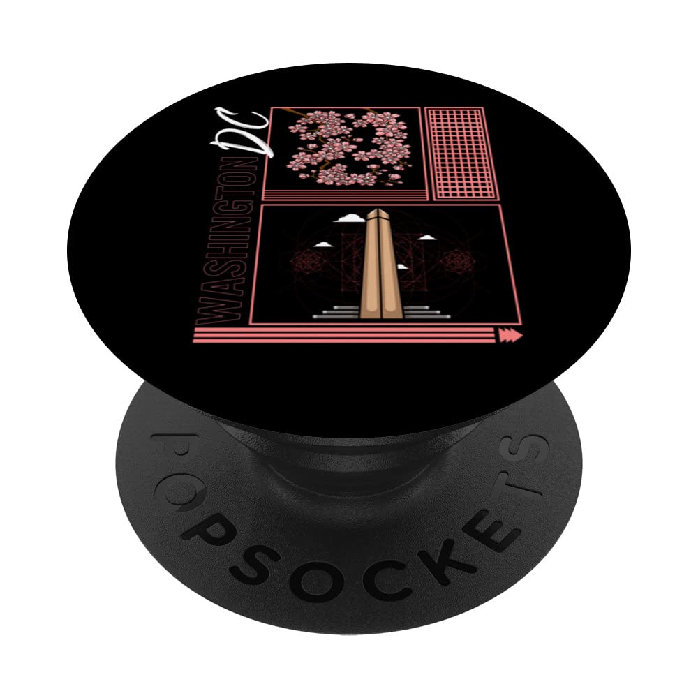 Washington DC Cherry Blossom Floral Pop Culture Tee, Nationa PopSockets Swappable PopGrip