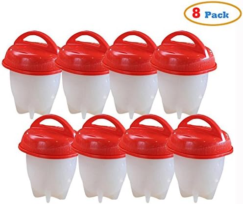 KSNOW Egg Cooker Hard &amp; Soft Maker, BPA Free, Non Stick Silicone Boiled Eggs Without the Shell Pack of 6 As Seen On TV (6 PACK)
