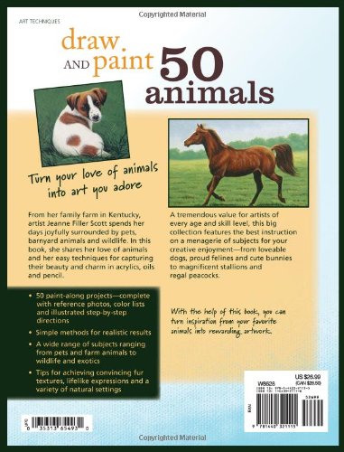 Draw And Paint 50 Animals Dogs Cats Birds Horses And
