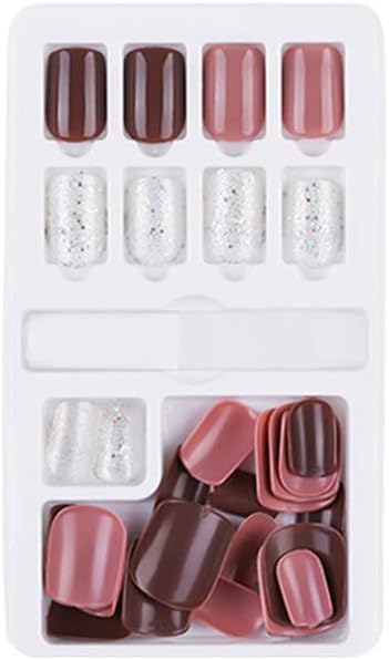 FAPIZI static nails uñas postizas impress nails short press on nail glue coffin nails petite nails real short long stiletto nail tips (I)